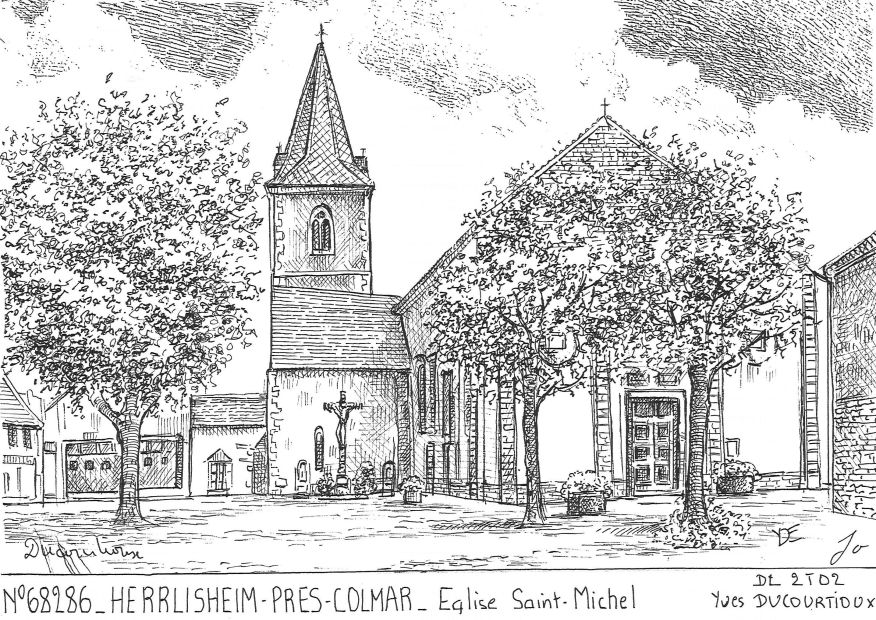 N 68286 - HERRLISHEIM PRES COLMAR - église st michel